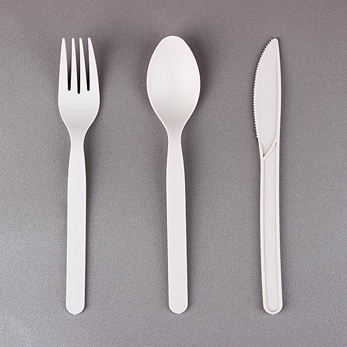 PLA and Corn Starch Biodegradable Cutlery Manufacturer PLALEAVES
